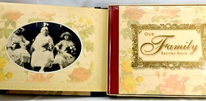 Family History Record Book with Photo Album and Family Tree 11-3/4" x 9-1/4" - Picture 1 of 12