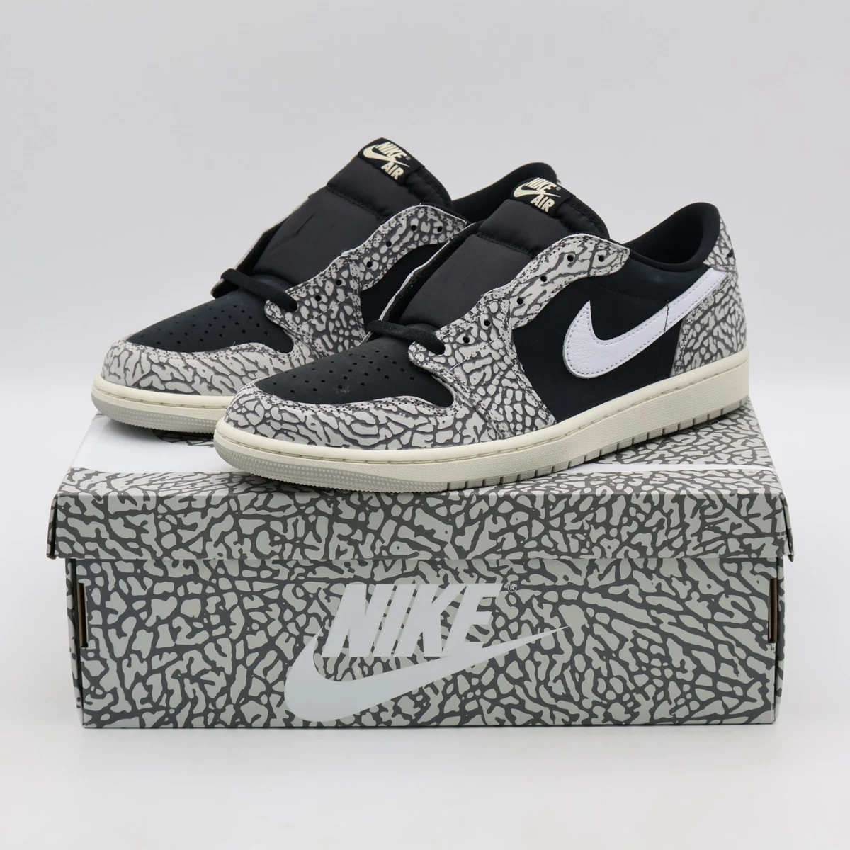Jordan 1 Retro Low Cement Grey Black | eBay