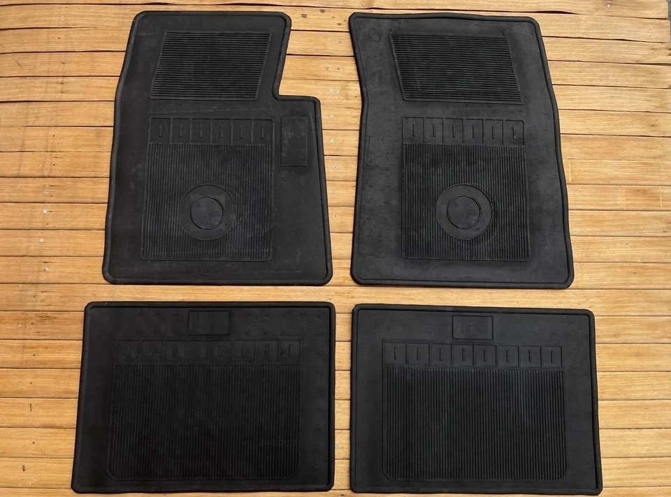 Fit For Ford Galaxie 500 RUBBER Floor Mats BLACK 4 SEATER 1964-1966 - Image 1 of 1