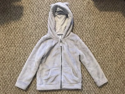 Chaqueta Carter’s Peluche Gris Cremallera 5T Con Orejas Y Capucha De Conejo. ❤️¡EUC! Foto 1 de 3