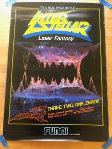 NOS Very Rare INTER STELLAR LASER FANTASY arcade game poster by Funai 1983 - Picture 1 of 7