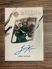 LUKE KUNIN 2017-18 Upper Deck Ultimate Collection Ultimate Rookies Auto #080/299