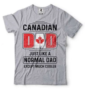 Mens Canadian Dad T-shirt Canadian Shirts Canada Day Shirt Canada Flag Tee - Picture 1 of 8