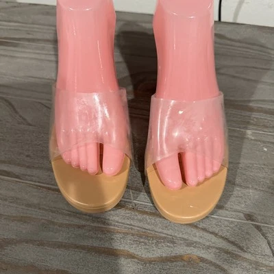 Sandalia CAPE ROBBIN Angelic CLEAR SLIP ON Tacones en Bloque MUJERES Talla 10 Foto 1 de 4