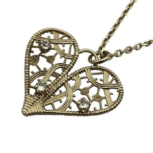 Auth Salvatore Ferragamo - Silver Clear Hardware Rhinestones Necklace - Picture 1 of 4