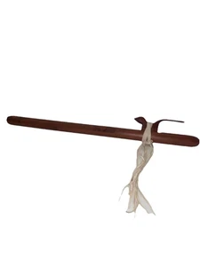 Flauto in cedro fatto a mano disegnato dall'artista Paul Hacker con effigie di uccellino - Foto 1 di 12