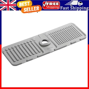 Alfombrilla para grifo de fregadero de cocina protector contra salpicaduras de silicona (gris). - Imagen 1 de 11