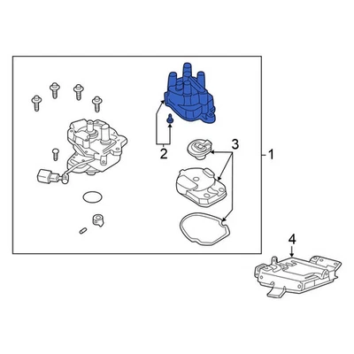 For Nissan Frontier 1998-2004 Nissan 221623S505 Distributor Cap - Image 1 of 2