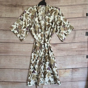Short Sleeve Dressing Gown ~ One Size Women's ~ Silk Robe - Picture 1 of 7