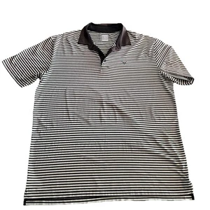 Callaway Golf Poloshirt Herren XL braun weiß gestreift Opti Dri Kurzarm Outdoor - Bild 1 von 11