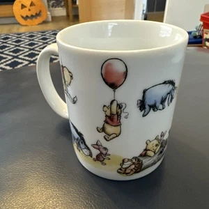 Disney Winnie The Pooh Mug Eeyore Tigger Pooh Piglet Walking White - Used - Picture 1 of 8