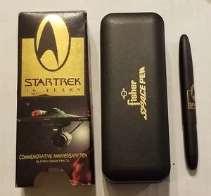 Vintage Star Trek Fisher Space Pen 30 Years Commemorative Black Bullet mit Etui - Bild 1 von 16