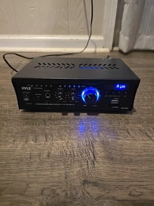 Pyle PCAU46BA Stereo Power Amplifier Bluetooth USB SD FM 2x120W – Tested - Picture 1 of 6