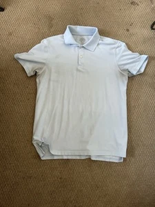 St John's Bay Performance Polo Shirt Men's M Blue Comfort Flex Stretch Cotton - Picture 1 of 3