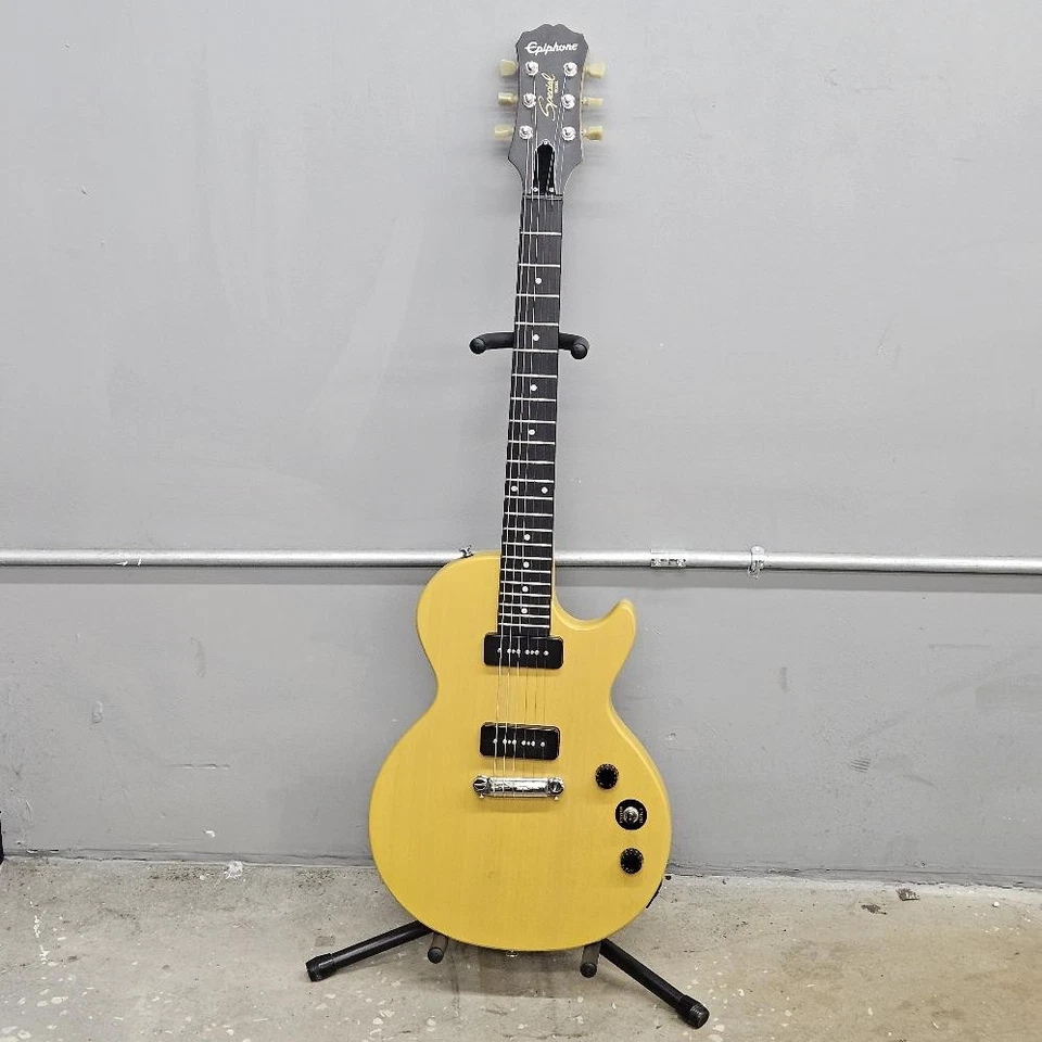 Epiphone Les Paul Special Model 1 P90 LTD Edition Electric Guitar Worn TV Yellow - Image 1 of 4