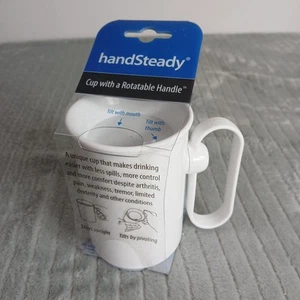 Handsteady Drinking Aid - Adult Feeding Cup - Anti Spill Feeder Beaker NEW - Picture 1 of 8