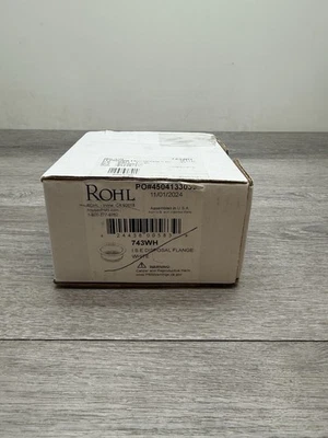 "Brida de eliminación blanca Rohl 743WH 3-1/2"" se adapta a ISE, blanca" - Imagen 1 de 4