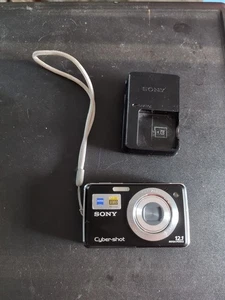 Sony CyberShot DSC-W230-NERO-12,1 MP fotocamera digitale-batteria e caricatore-testato  - Foto 1 di 17