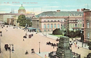 De Berlin Germania - Piazza e Teatro dell'Opera - Cartolina d'epoca c1908 (F8) - Foto 1 di 4
