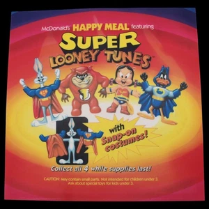 Letrero McDonald's Translite 1991 13,75" Super Looney Tunes Happy Meal - Imagen 1 de 2