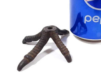 Base de pie de garra de hierro fundido antigua original 3 3/4 x 3" C32A Foto 1 de 4