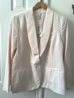 Chico's NEW W/Tag Sz 2 = Medium (12) Pale Pink "Rita" Relaxed Blazer Jacket SOFT - Image 1 of 4