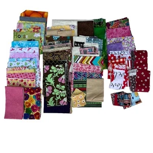 One Pound Cotton Fabric Quilting Scraps Assorted Sizes, Designs, Colors Lot 1 - Picture 1 of 8
