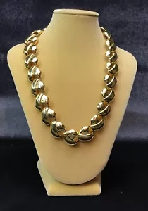 Collar Gargantilla Vintage ANNE KLEIN Firmado Grueso Tono Dorado Eslabón Palanca 18" - Imagen 1 de 3