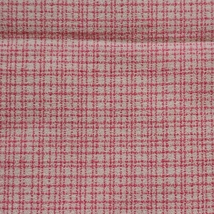 Vintage Micro Checkered Fabric Red Polyester Blend 2 Pieces 3yds X 44, 51" x 44" - Picture 1 of 4