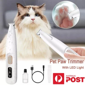Electric Hair Trimmer Pet Paw Fur Trimmer Grooming Clippers LED Ear Hair Clipper - Picture 1 of 14