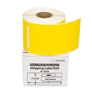 DYMO LW 30256-R AMARILLO EXTRAÍBLE - DOCE (12) rollos - etiquetas de envío grandes - RÁPIDO - Imagen 1 de 9