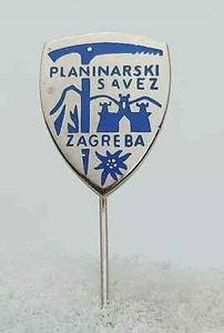 Croatian Mountaineering Association (Zagreb) vintage pin, badge, lapel ! - Picture 1 of 2