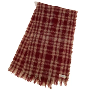 Smith's Bermuda Schal 70% Mohair 30% Wolle Made in Scotland Burgund Beige Vintage - Bild 1 von 5