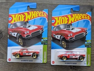 2023 Hot Wheels 1962 Corvette Gasser 174/250 HW Gassers 3/5 Red HKH64 *TWO PACK* - Picture 1 of 3