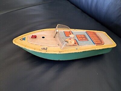 Blechspielzeug  - 1 Arnold Rennboot, Schiff - Ramponiert, Bastlerstück (Mängel) • 25€