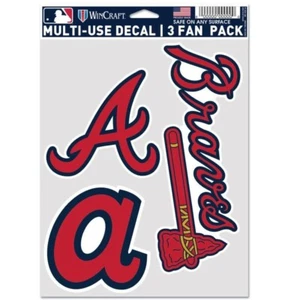 Atlanta Braves Multi Use Decal 3 Fan pack - Picture 1 of 1