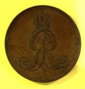 German Hannover Copper 1860 2 Pfennige - Germany - Picture 1 of 2