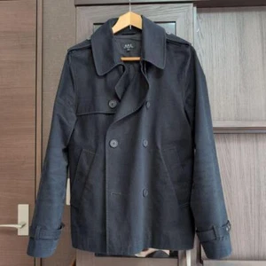 A.P.C. Black Trench Coat Xs - Picture 1 of 8