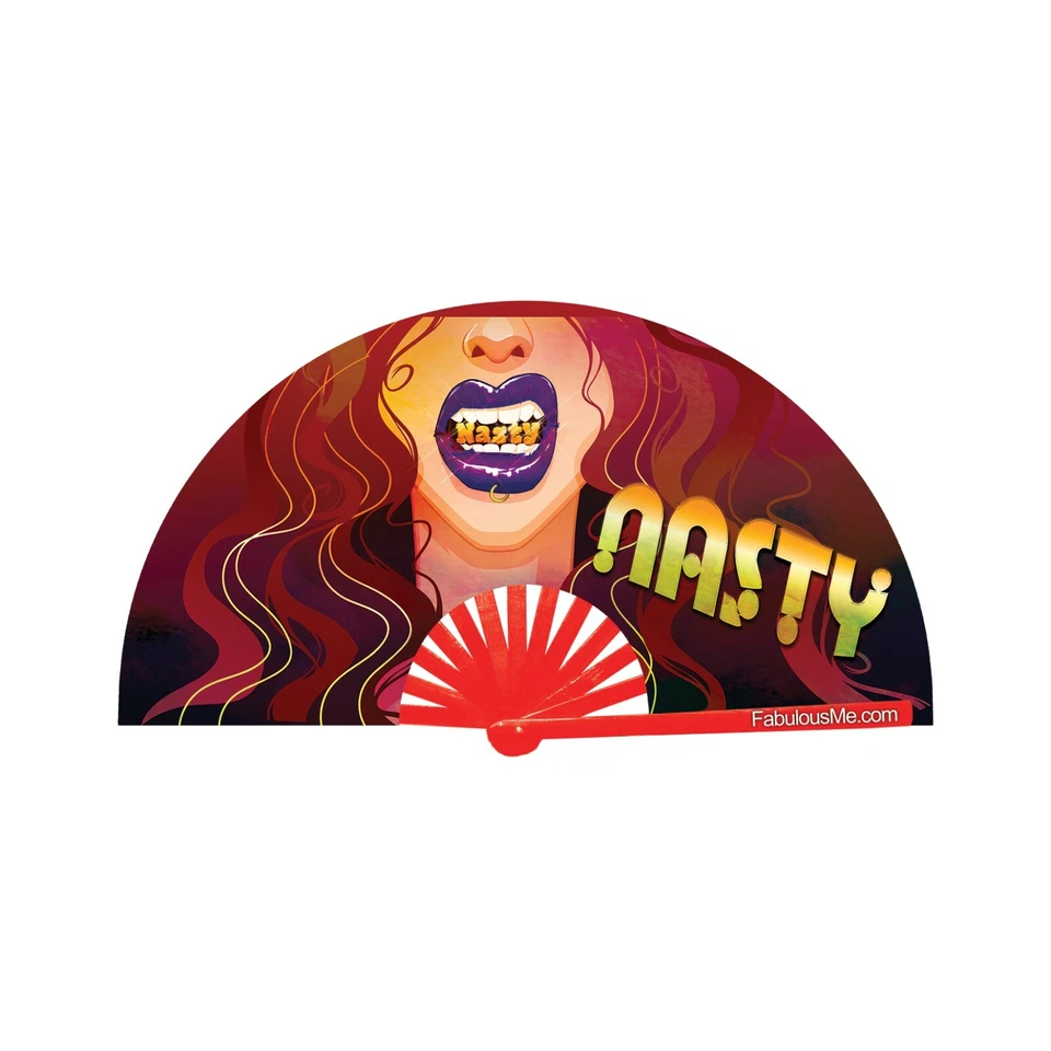 Nasty Fan 紫外线发光竹制风扇 FabulousMe® 用于派对和电路 — 第 1/1 张图片