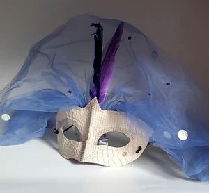 Hand Made Leather Venetian Style Mask - Picture 1 of 13