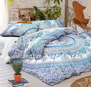 Indian Mandala Quilt Duvet Cover Bedding Cotton Double Size Doona Cover Bed Set