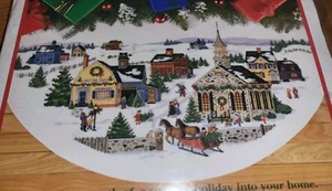 Dimensions Country Holiday Tree Skirt Christmas Counted Cross Stitch Kit 45" - Picture 1 of 4