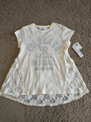 NWT Women's Touch Alyssa Milano Colorado Rockies Shirt Small S Lace Back RARE - Image 1 of 4