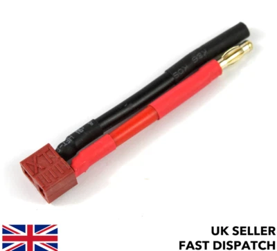 Deans Female to 4mm Banana/Bullet connectors plug/adaptor/cable/wire RC LiPo P2M - Image 1 of 4