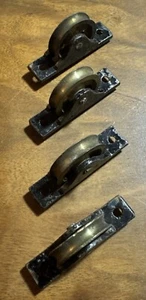 Antique 1 1/4” Cast Iron & Brass Window Sash Pulleys - Picture 1 of 7