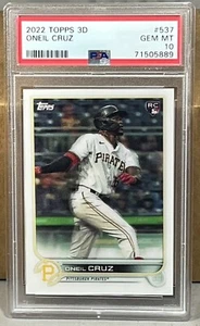 2022 TOPPS On Demand 3D #537 ONEIL CRUZ PSA 10 GEM MINT PITTSBURGH PIRATES RC - Picture 1 of 2