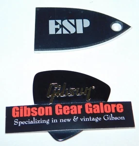 ESP Truss Rod Cover EC-1000 Black 2 Ply Electric Guitar Parts Logo Project LTD - Picture 1 of 3