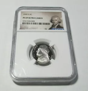 1999-S 5C NGC PF69 Ultra Cameo Jefferson Portrait Certified NGC #5761534-045 - Picture 1 of 3