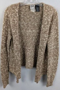 Harley Davidson Open Front Cardigan Tan, Cream, Gold Metallic Size XL - Picture 1 of 11