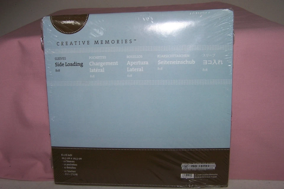2008 Creative Memories 8x8 mangas de carregamento lateral 12 mangas NOVO na embalagem - Imagem 1 de 1
